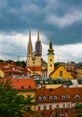 Zagreb old town panorama