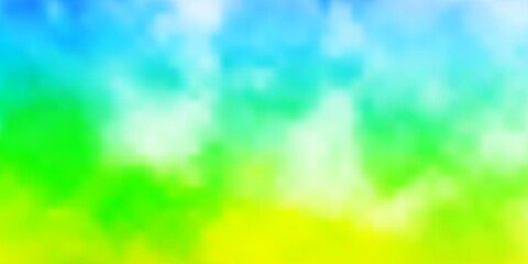 Obraz premium Light Multicolor vector layout with cloudscape. Abstract colorful clouds on gradient illustration. Colorful pattern for appdesign.