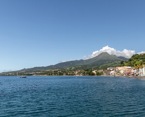 Volcano view in Saint-Pierre, Martinique, France