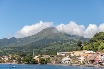 Volcano view in Saint-Pierre, Martinique, France