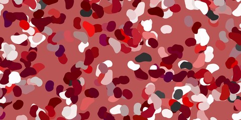 Light pink vector texture with memphis shapes.