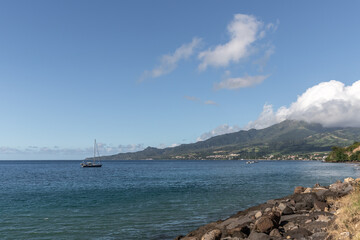 Volcano view in Saint-Pierre, Martinique, France