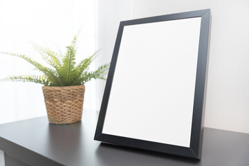 Blank rectangular mockup photo frame