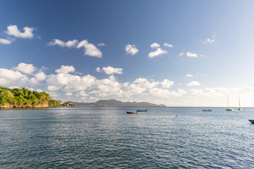 Caribbean sea view from balcony in Schloelcher, Martinique, France