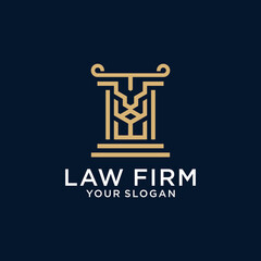 column law firm vector logo icon