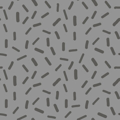 Scattered Lines Hand drawn gray marks on gray background texture pattern. seamless repeat vector pattern surface design