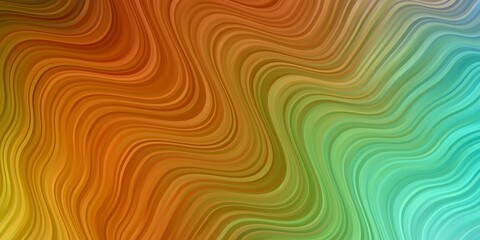 Light Multicolor vector texture with circular arc. Colorful illustration with curved lines. Best design for your ad, poster, banner.