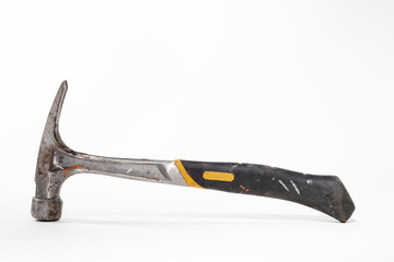 Capenter's claw hammer isolated ona white background with room for copy at the top