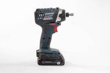 Fototapeta premium Impact Driver drill isolated on a white background