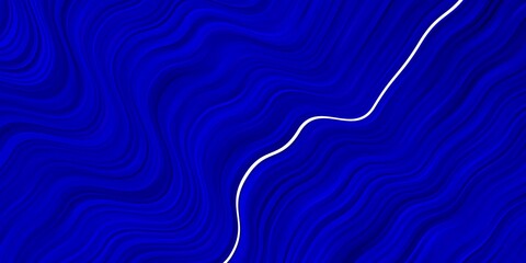 Dark BLUE vector backdrop with bent lines. Colorful illustration, which consists of curves. Pattern for commercials, ads.