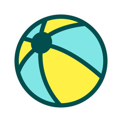 beach ball icon illustration isolated vector sign symbol