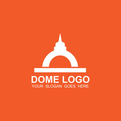 Naklejka premium Dome logo icon design template