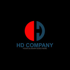 HD letter initial logo design template