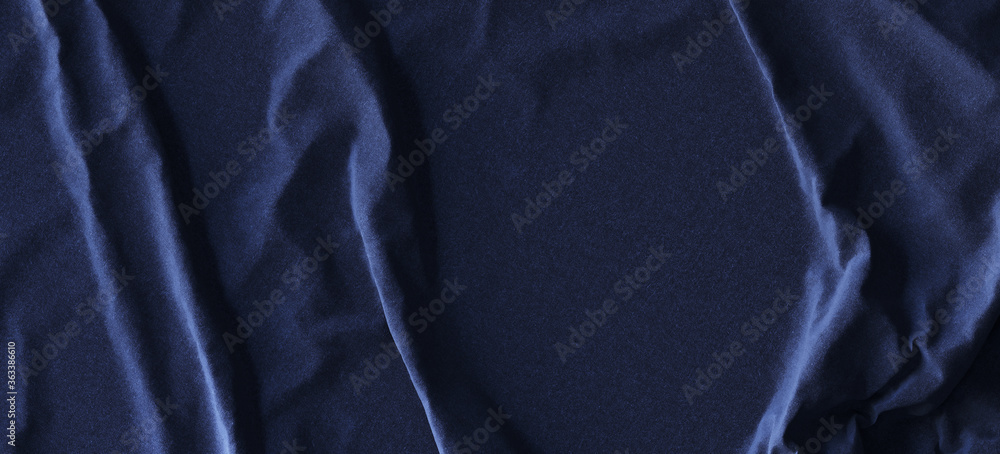 Poster minimal background for branding and product presentation. empty mockup blue fabric background. 3d re
