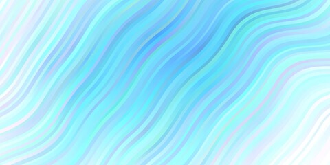 Light BLUE vector background with bent lines. Colorful illustration in abstract style with bent lines. Pattern for websites, landing pages.