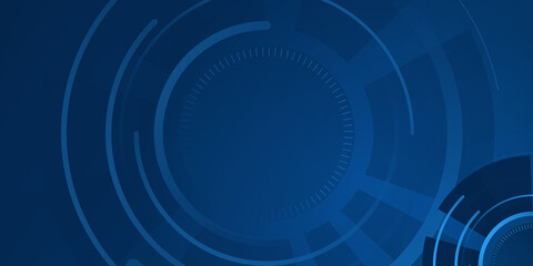 Abstract Blue Background with abstract trendy graphic design. Simple minimal circle clock color gradient, modern pattern backgrounds