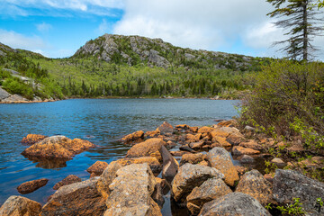 An incredible view of a mountain lake in northern Maine. - 363389485