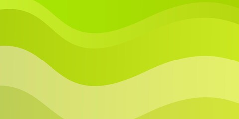 Light Green, Yellow vector backdrop with curves. Abstract gradient illustration with wry lines. Template for your UI design.