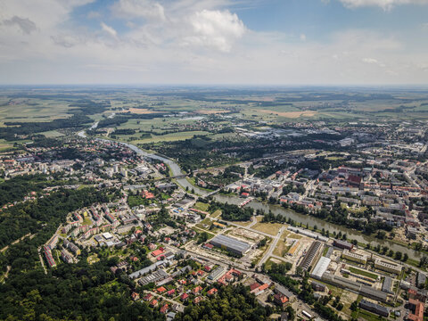 Nysa In Poland From The Air