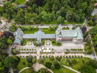 Fototapeta na wymiar Świeradów Zdrój in Poland from the air
