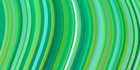 Light Green vector backdrop with curves. Brand new colorful illustration with bent lines. Pattern for websites, landing pages.