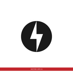 Lighting electric power energy icon vector