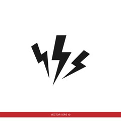 Lighting electric power energy icon vector