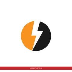 Lighting electric power energy icon vector
