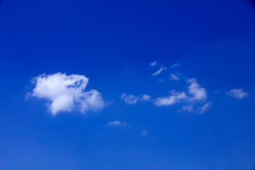 The blue sky and white clouds