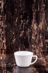 Empty coffee white cup