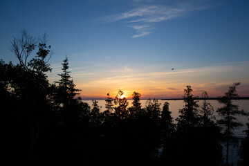 Orange and Blue Sky During Sunset