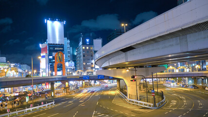 上野　ペデデッキ　夜景