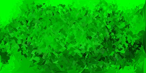 Light green, yellow vector abstract triangle template.