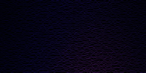Dark Purple, Pink vector backdrop with bent lines. Colorful geometric sample with gradient curves.  Design for your business promotion.
