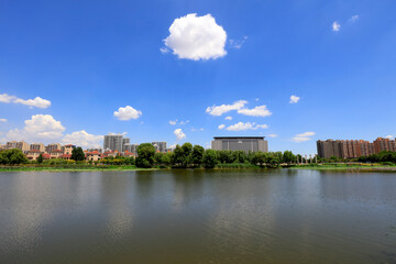Summer Landscape of Waterfront City, Tangshan City, China
