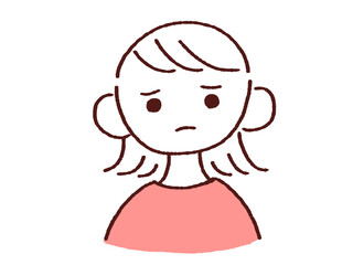 不満そうな若い女性 