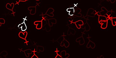 Light Red vector template with businesswoman signs.