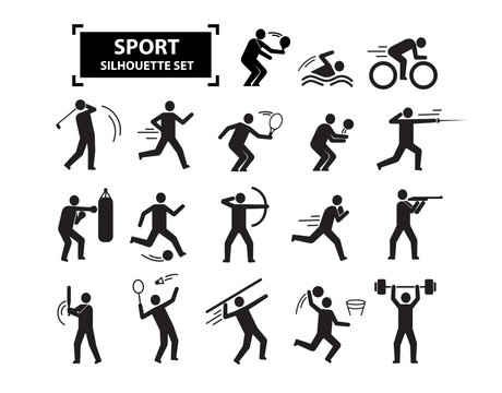 Sport collection silhouette set design