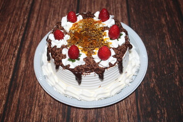 Chocolate Cake With Strawberry