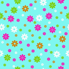 seamless pattern with flowers vector design. Cute small flowers for fabric, textile, gift wrap, wallpaper, background, kids frocks etc.