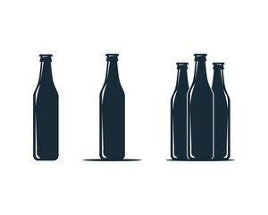 Bottle Icon Vector Logo Template Illustration Design