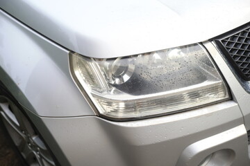 headlight of a modern car