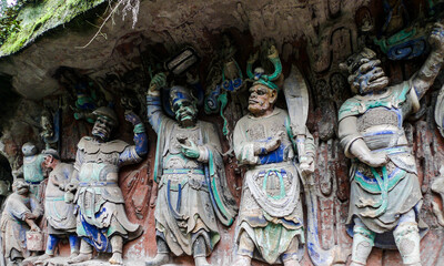 the dazu rock carvings in china