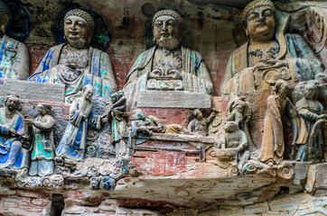 the dazu rock carvings in china