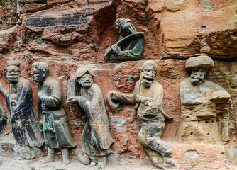 dazu rock carvings in china
