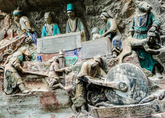 the dazu rock carvings in china