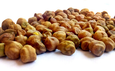 Black Chick Pea or Kala Chana isolated on White Background