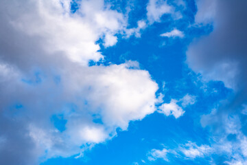 Blue sky with white clouds
