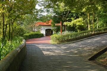 British colonial building in Fort Canning Singapore