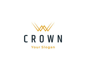 Crown logo design vector template